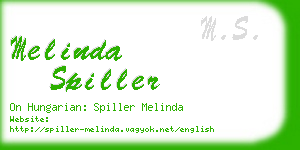 melinda spiller business card